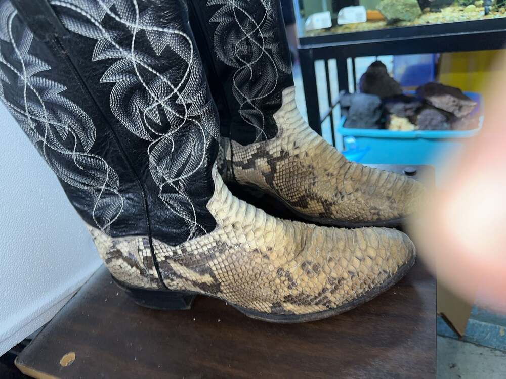 Dan Post DP3036 Men's Snakeskin Western Cowboy Boots Size 12 - Picture 8 of 16